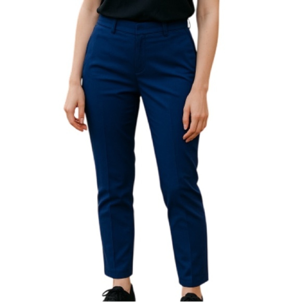 Ricki's Perfect Stretch Slim Fit Tailored Trousers Pants Navy Blue Pockets 10